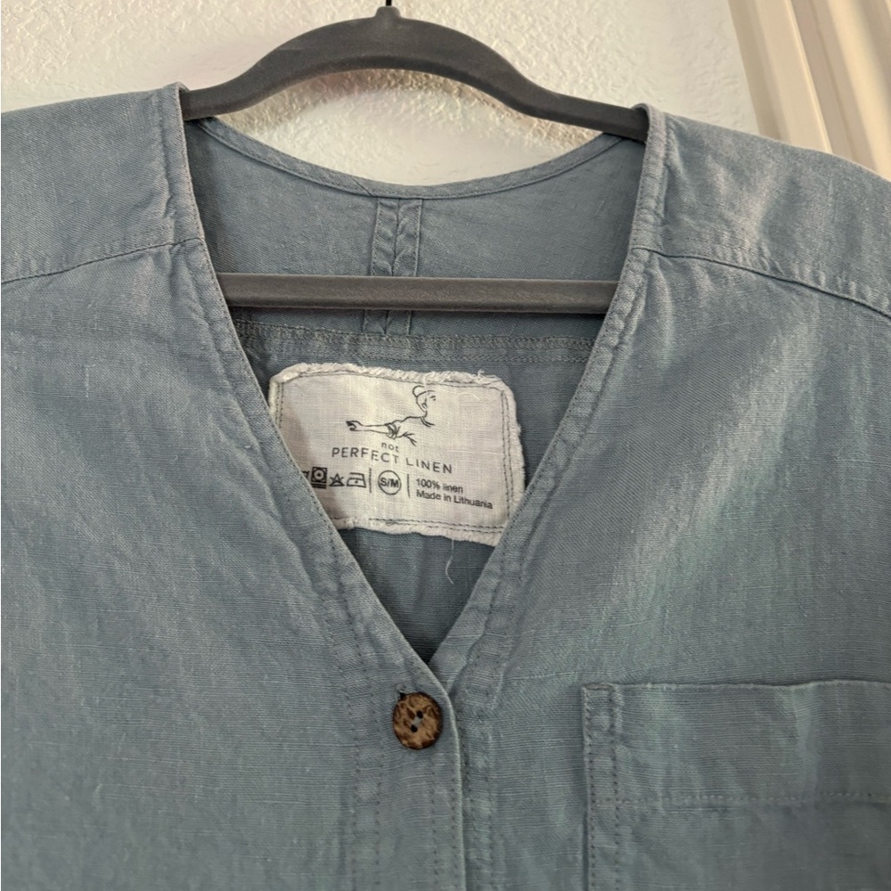 NotPerfectLinen Oversized Linen Shirt ( Livorno) - Picture 3 of 5